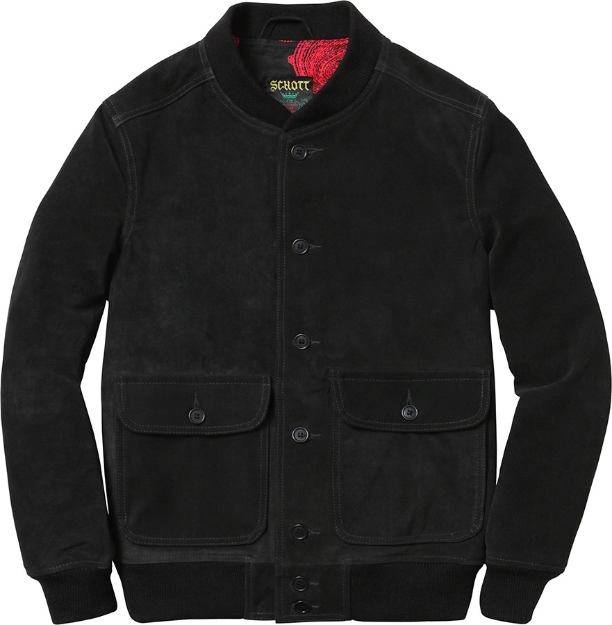 Supreme/Schott® Suede Bomber Jacket view 6